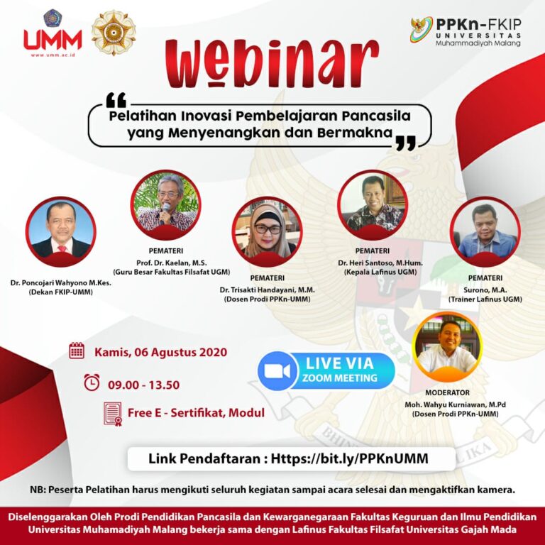 Kata Pakar Dalam Webinar Pelatihan Inovasi Pembelajaran Pancasila Yang Menyenagkan Dan Bermakna