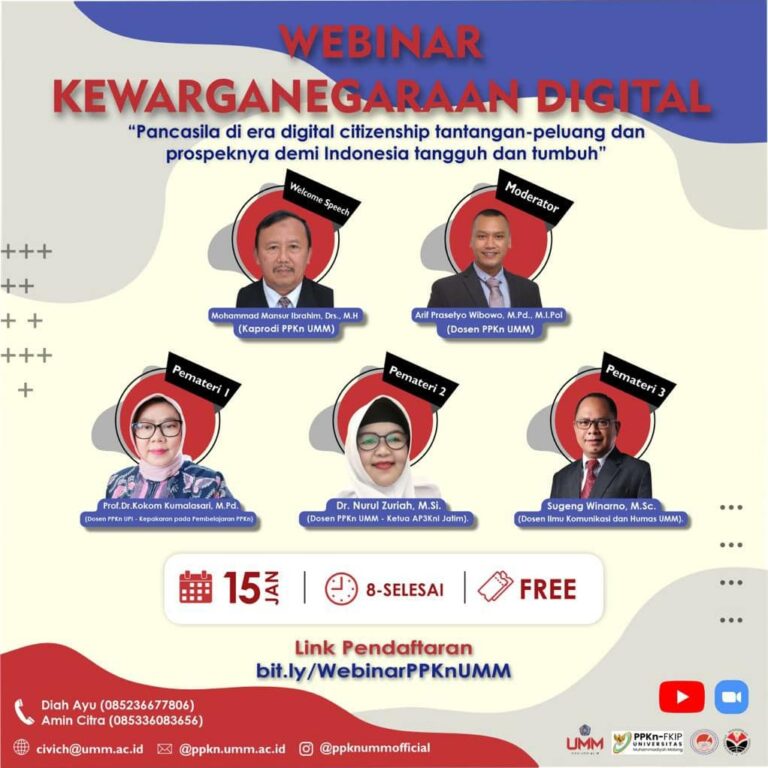 Webinar Kewarganegaraan Membangun Indonesia Tangguh di Era Digital Citizenship
