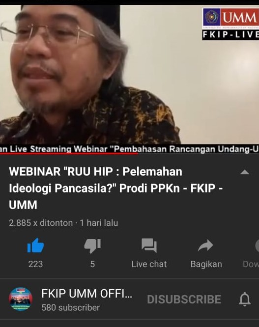 RUU HIP Ramai Diperbincangkan, Prodi PPKn-UMM Beri Pencerahan